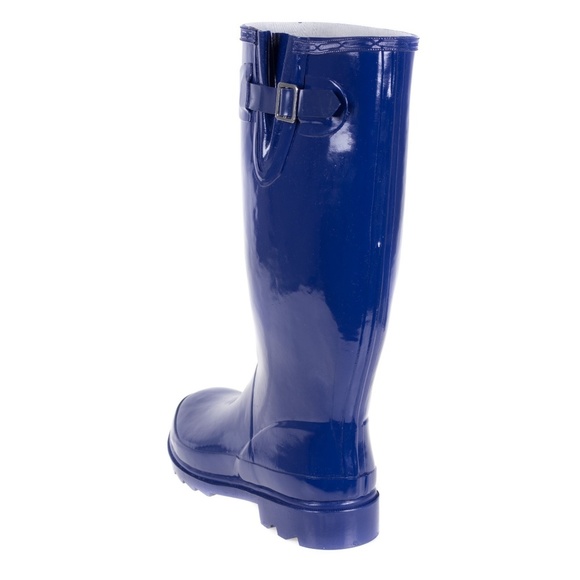 Women's Rainboots, Tall Rubber Rain Boots, RB-3106, Navy - Picture 4 of 6